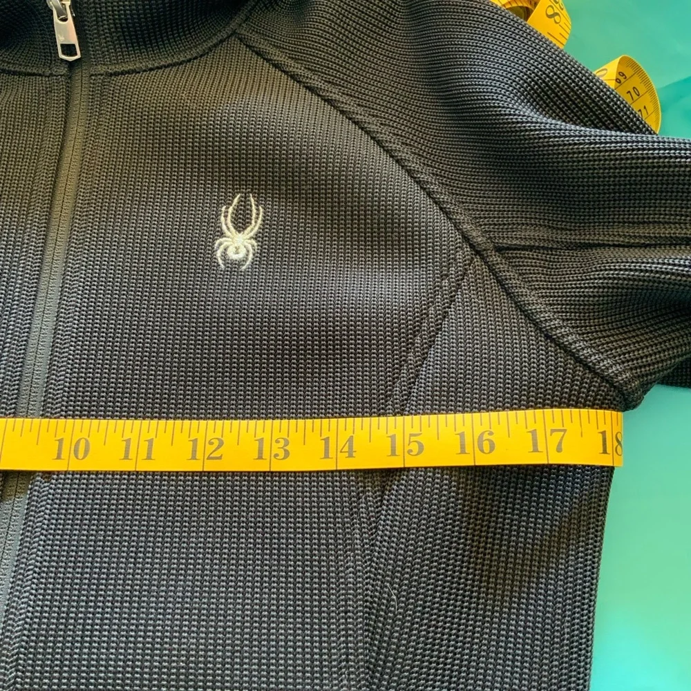 EUC Spyder Waffle Knit Full Zip Hooded Womens Jacket EUC Sz M - Picture 8 of 11